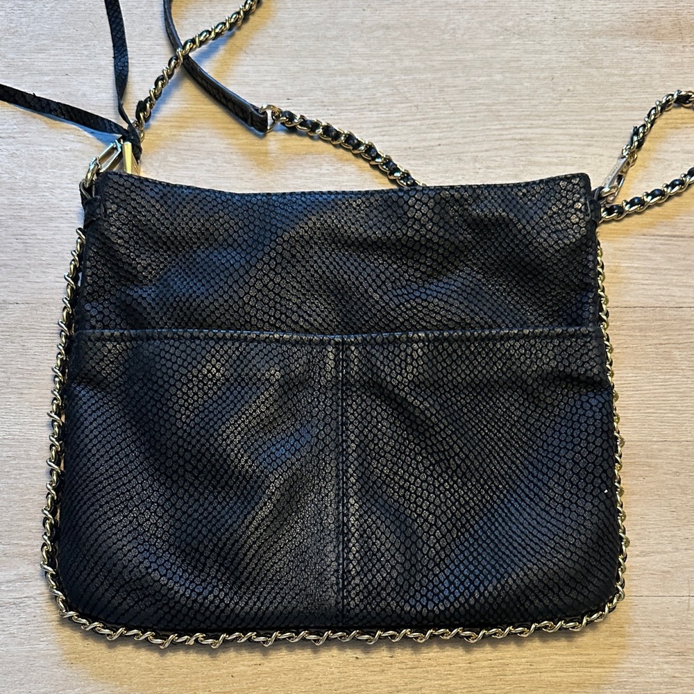 AIMEE KESTENBERG | Cyrus Leather Black Chain Strap Crossbody Bag - Picture 10 of 16